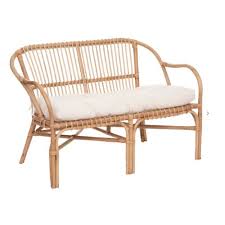 Banquette en rotin deux places